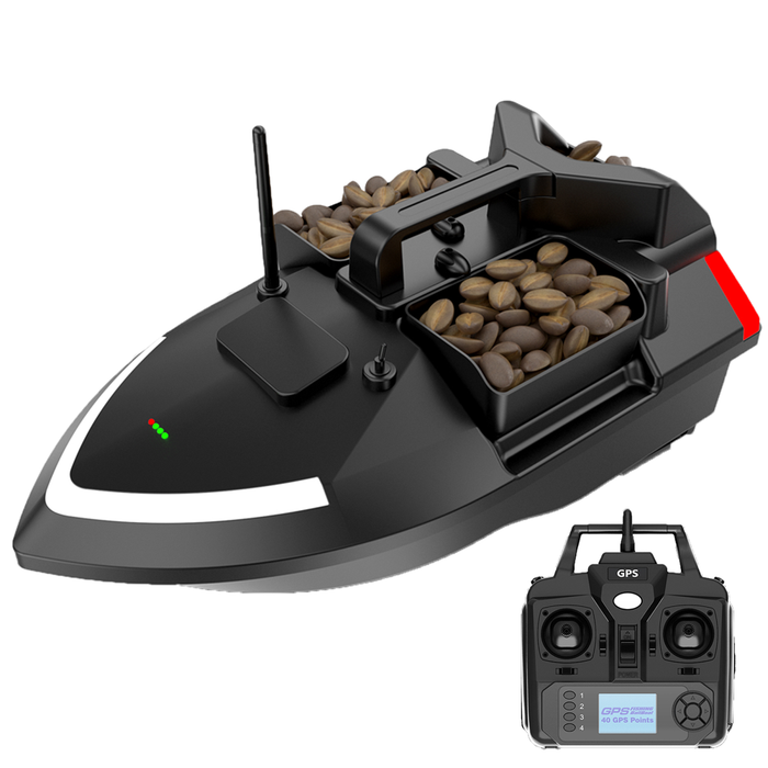 Flytec V020 RTR - 2.4G 4CH GPS Fishing Bait RC Boat with 500m Distance, 40 Positioning Points, and LED Lights - Perfect for Anglers Seeking Automatic Return and Intelligent Navigation