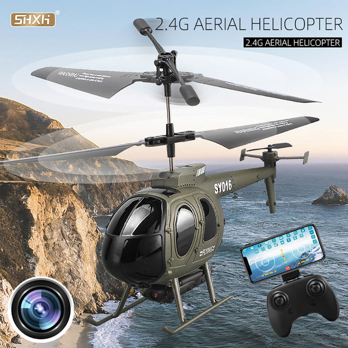 SHXH SY016 2.4G - 3.5CH Simulation Fighter Helicopter Model with Multifunctional Remote Control - Electric Toy for Kids and RC Enthusiasts