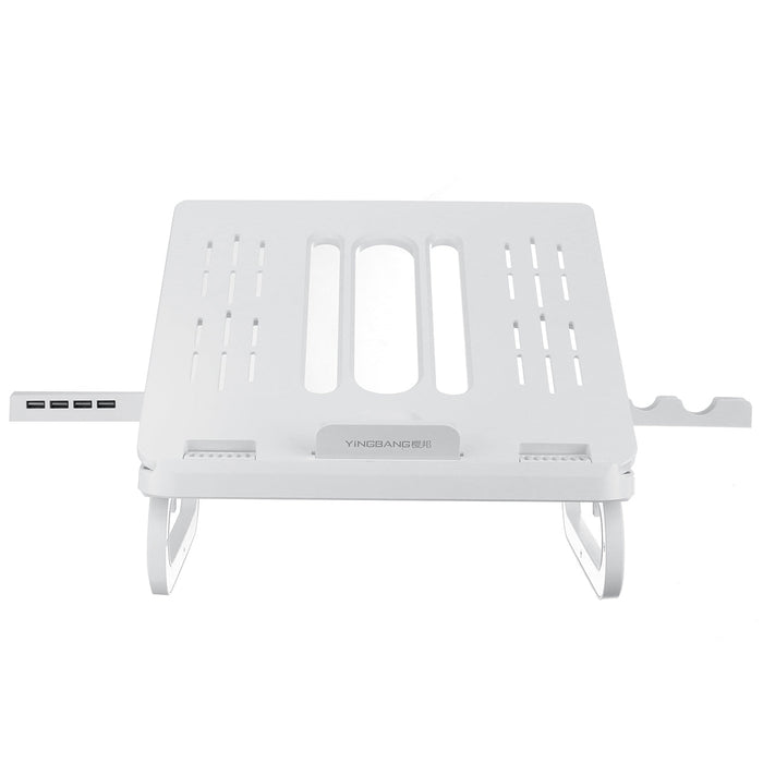 Universal Multifunctional Stand - 4 USB 3.0 Ports, 10-Gear Height Adjustment, Heat Dissipation, for 12-18 inch Devices - Ideal for Macbook and Desktop Users Needing Bracket Holders