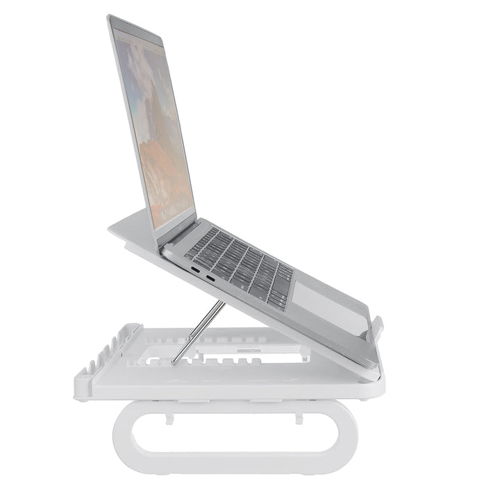 Universal Multifunctional Stand - 4 USB 3.0 Ports, 10-Gear Height Adjustment, Heat Dissipation, for 12-18 inch Devices - Ideal for Macbook and Desktop Users Needing Bracket Holders