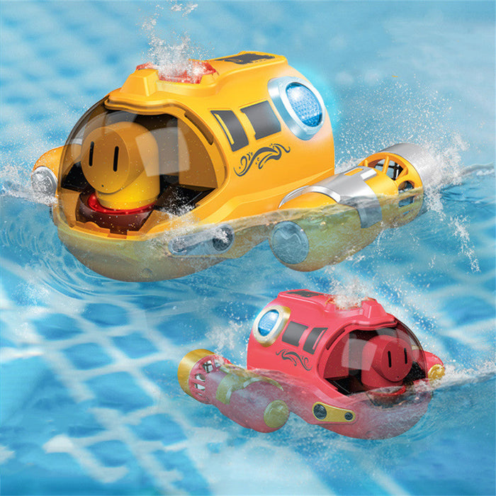 Mini RC Speedboat - 2.4G Submarine with Spray Light & Waterproof Rechargeable Features - Ideal Electric Remote Control Water Toy Gift for Children