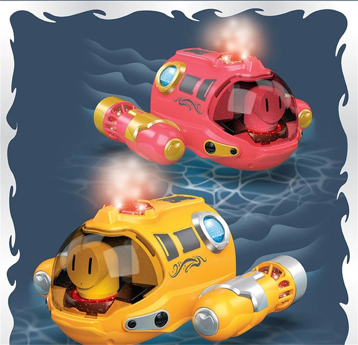 Mini RC Speedboat - 2.4G Submarine with Spray Light & Waterproof Rechargeable Features - Ideal Electric Remote Control Water Toy Gift for Children