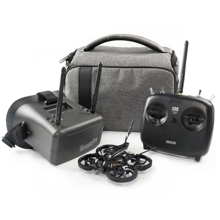 GEPRC TinyGO - 1.6" 2S 4K Caddx Loris Indoor Whoop FPV Racing Drone, GR8 Remote Controller & RG1 Goggles - Ready To Fly for Indoor Enthusiasts