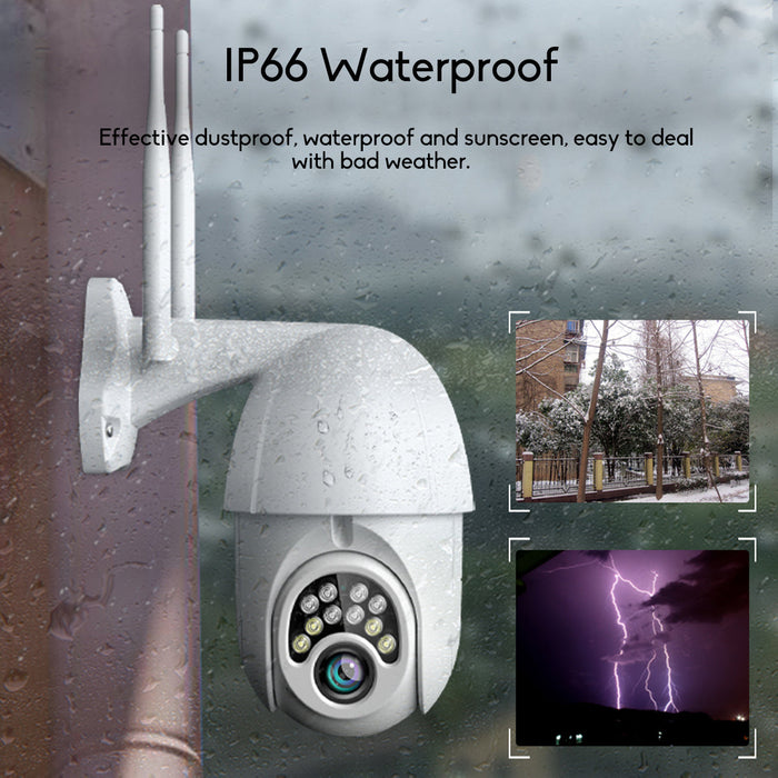 GUUDGO 10LED 5X Zoom HD 2MP - IP Security Camera WiFi Wireless 1080P Outdoor PTZ Waterproof Night Vision ONVIF - Ideal for Home Surveillance and Safety