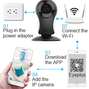 SAWAKE 960P WiFi Security Camera - HD Indoor/Outdoor Wireless IP Surveillance System, Night Vision, Two Way Audio, Motion Detection - Ideal for Home, Office, Baby, and Pet Monitoring