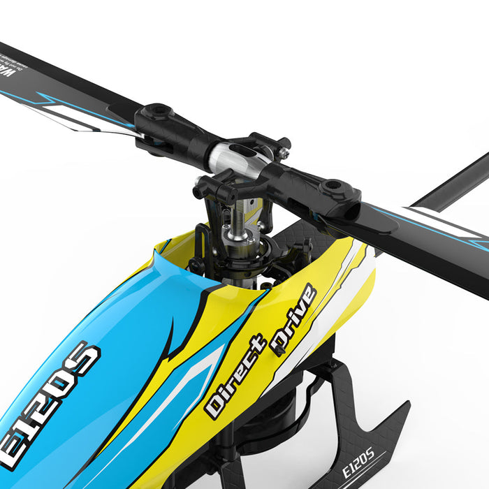 Eachine E120S - 2.4G 6CH 3D6G Brushless Direct Drive Flybarless RC Helicopter with FUTABA S-FHSS Compatibility - Perfect for Enthusiasts and Advanced Pilots