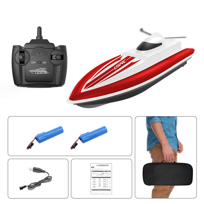 LSRC B8 2.4G Boat - High Speed Racing, Rowing, Waterproof, Rechargeable, Electric Radio Remote Control Toy - Ideal Gift for Boys and Children