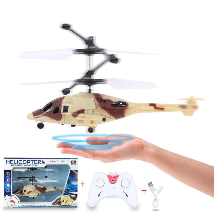 HFD-818 RC Helicopter - Infrared Induction Gesture Sensing, Levitation Flying, One-Key Take-Off/Landing, Altitude Hold, Dual Motor - Perfect Kids' Toy for Fun and Play