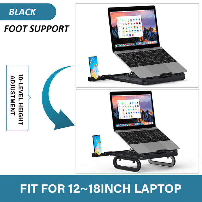 Universal Multifunctional Stand - 4 USB 3.0 Ports, 10-Gear Height Adjustment, Heat Dissipation, for 12-18 inch Devices - Ideal for Macbook and Desktop Users Needing Bracket Holders