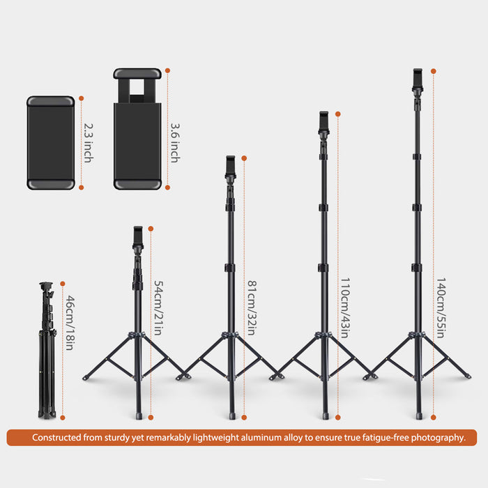 ELEGIANT EGS-08 - Multifunctional Selfie Stick with Adjustable 1.3m Telescopic Tripod Stand and Remote Shutter - Perfect for Camera Phone Photography Enthusiasts