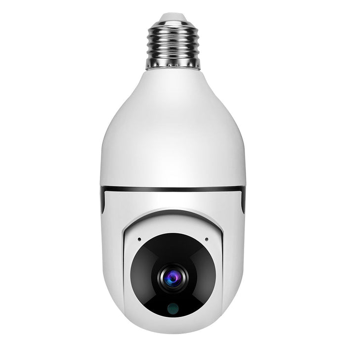 XIAOVV 2MP WiFi PTZ Security Camera - Wireless Bulb Camera with E27 Connector, Infrared Night Vision, Motion Detection, 2-Way Audio - Ideal for Home and Office Safety