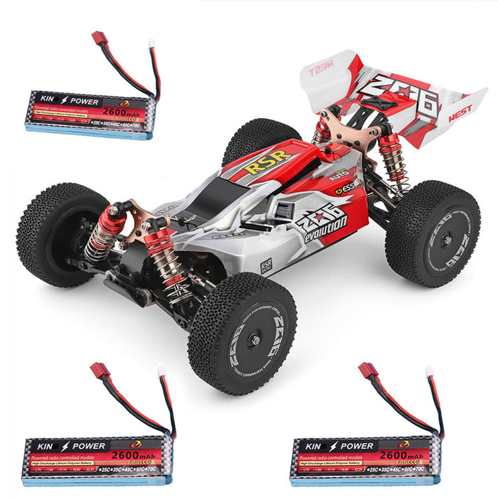 Wltoys 144001 1/14 2.4G 4WD High Speed Racing RC Car Vehicle Models 60km/h Two Battery 7.4V 2600mAh