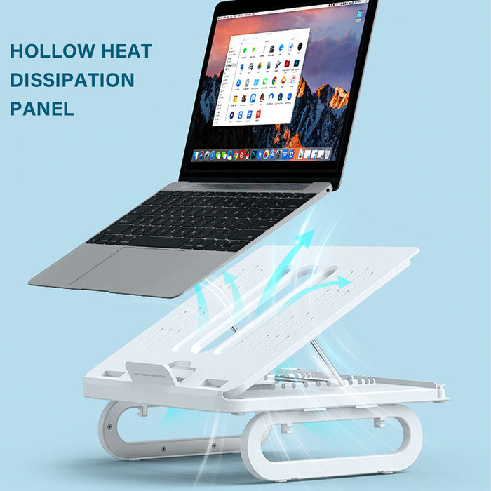 Universal Multifunctional Stand - 4 USB 3.0 Ports, 10-Gear Height Adjustment, Heat Dissipation, for 12-18 inch Devices - Ideal for Macbook and Desktop Users Needing Bracket Holders