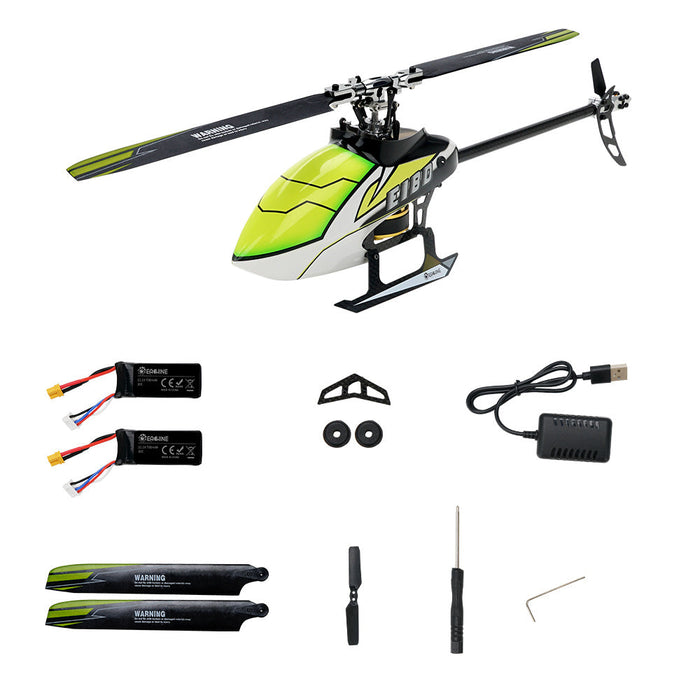 Eachine E180 V2 - 6CH 3D6G System, Dual Brushless Direct Drive Motor, Flybarless RC Helicopter BNF (FUTABA S-FHSS Compatible) - Perfect for Enthusiasts and 3D Pilots