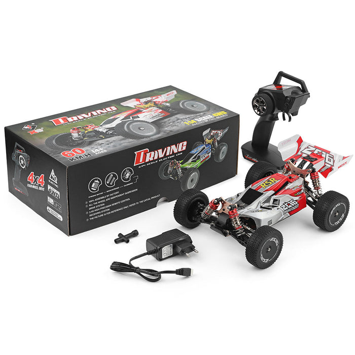 Wltoys 144001 1/14 2.4G 4WD High Speed Racing RC Car Vehicle Models 60km/h Two Battery 7.4V 2600mAh