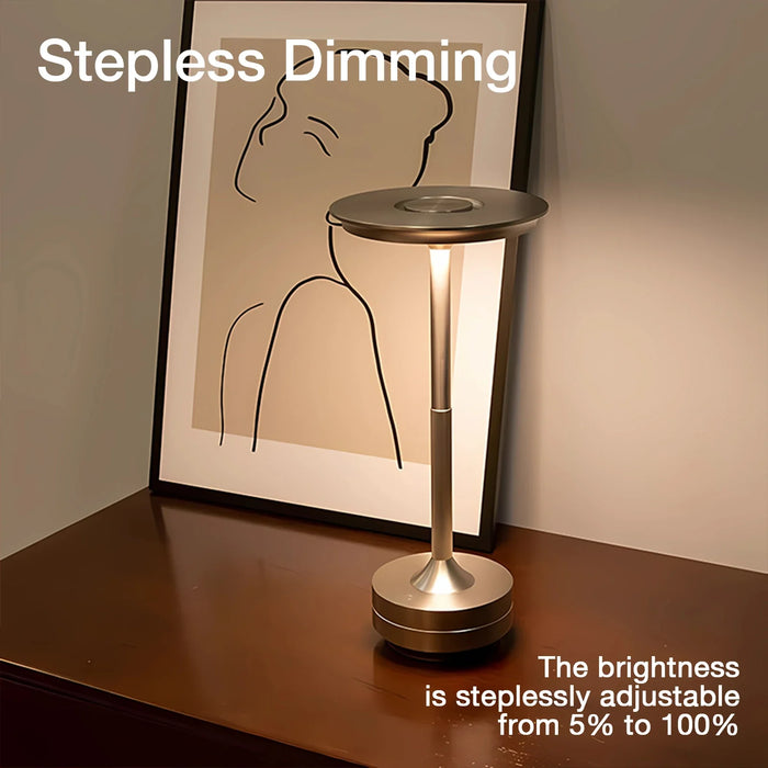 Cordless Modern Aura Table Lamp - Cordless Table Lamp with Touch Control & Modern Nordic Design