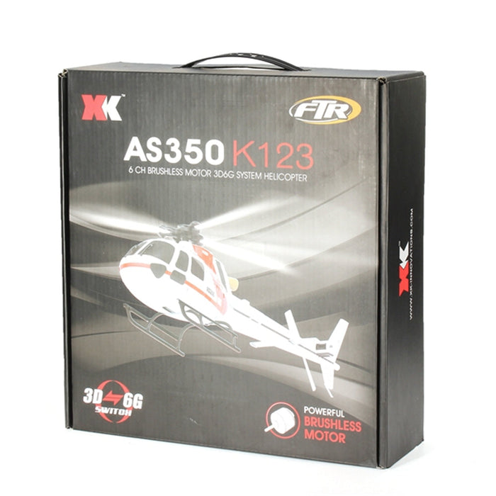 XK K123 6CH AS350 - Brushless Scale RC Helicopter BNF/RTF Mode 2 - Perfect for Remote Control Enthusiasts