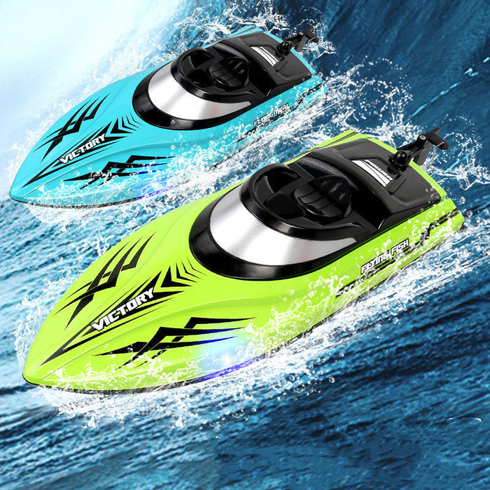 HXJRC HJ811 2.4G 4CH RC Boat - High Speed LED Light Speedboat, Waterproof, 20km/h Electric Racing Vehicles for Lakes and Pools - Perfect Remote Control Toy for Kids and Adults