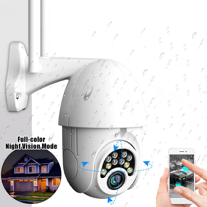 GUUDGO 10LED 5X Zoom HD 2MP - IP Security Camera WiFi Wireless 1080P Outdoor PTZ Waterproof Night Vision ONVIF - Ideal for Home Surveillance and Safety