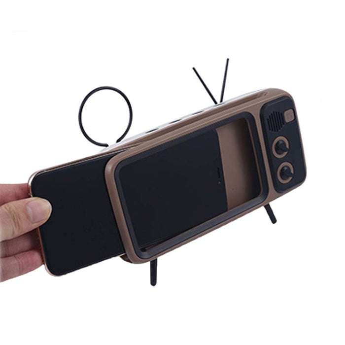 Bakeey Mini Retro TV Pattern Phone Stand - Desktop Holder, Lazy Bracket for Mobile Phones - Suitable for Devices between 4.7 to 5.5 inches