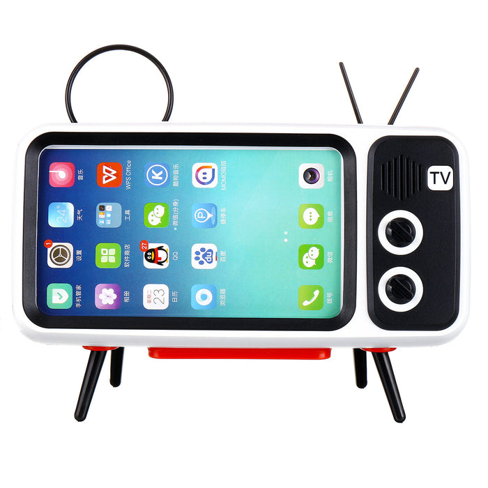 Bakeey Mini Retro TV Pattern Phone Stand - Desktop Holder, Lazy Bracket for Mobile Phones - Suitable for Devices between 4.7 to 5.5 inches