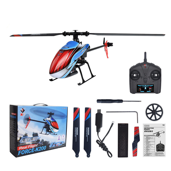 WLtoys XK K200 - 4CH 6-Axis Gyro Altitude Hold, Optical Flow Localization, Flybarless RC Helicopter - Perfect for Beginners and RTF Enthusiasts