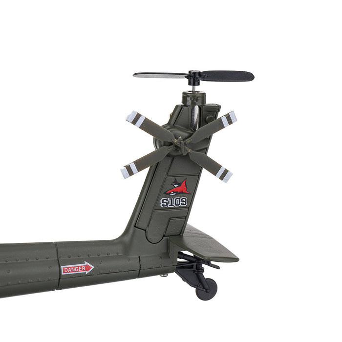 SYMA S109G - 3.5CH Beast RC Helicopter RTF AH-64 Military Model - Perfect Kids Toy for Indoor Flying Action