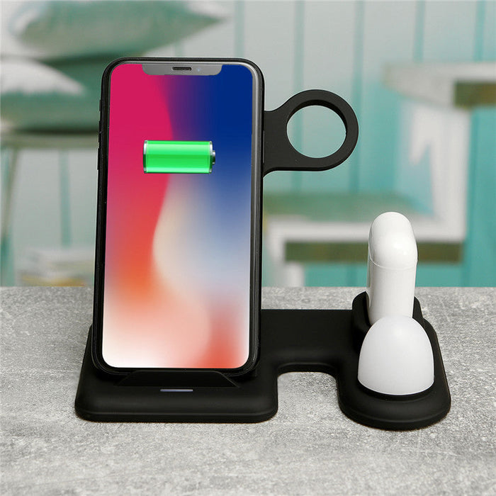 Bakeey 4 In 1 Wireless Charger - 10W/7.5W/5W Night Light Quick Charging Stand for iPhone, Apple Watch & Airpod - Perfect for iPhone XS 11Pro & Apple Watch 5/4/3/2/1 Users