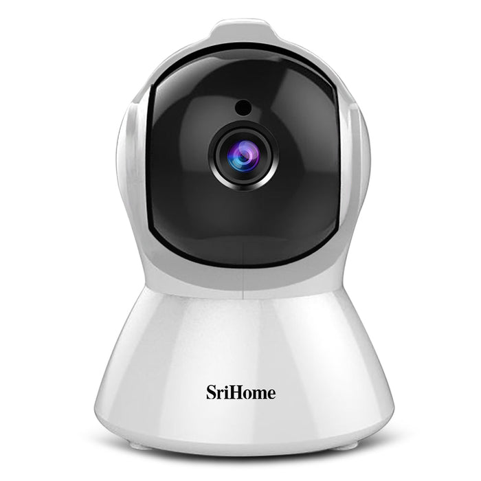 SriHome SH025 - 1080P AI Auto-Tracking IP Camera with Night Vision, Smart Motion Tracking Rotation & Wireless Security Features - Ideal for Home & Office Surveillance