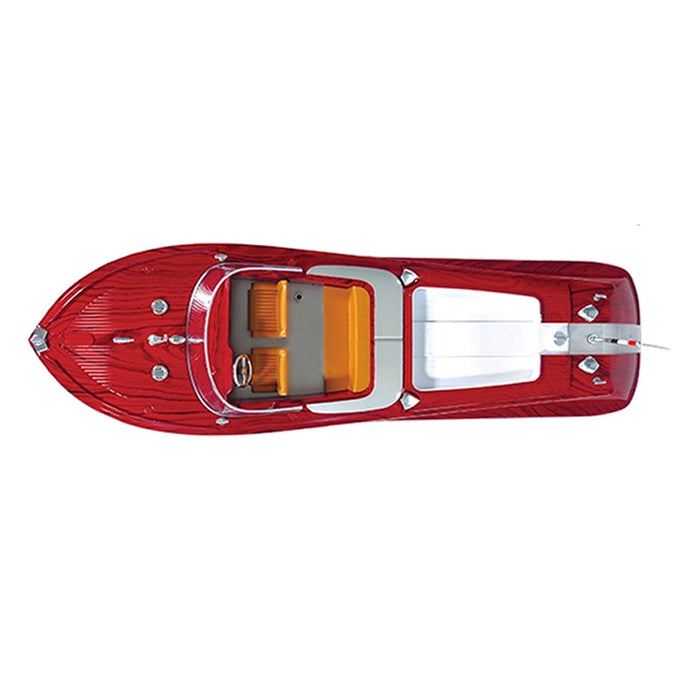 HUIQI SK1 RTR - 2.4G 25km/h Waterproof Wood Speedboat, RC Boat Remote Control Racing Ship - Ideal for Retro Model Enthusiasts and Fun Water Adventures