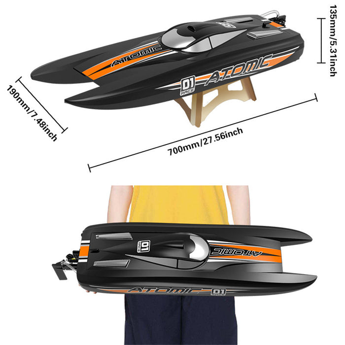 Volantexrc Atomic RTR 792-6 - 60km/h Brushless RC Boat with 2.4G, Waterproof, Reverse, Water-Cooled ABS Unibody Hull - Perfect for Pool and Lake Excitement