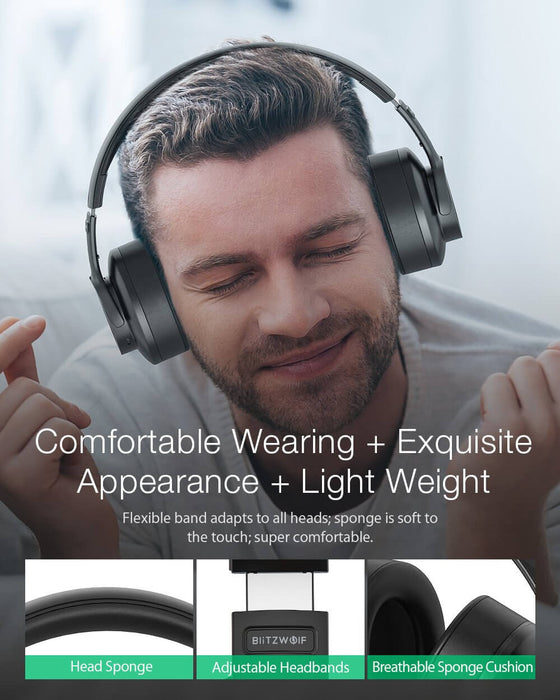 BlitzWolf® H Series Bluetooth 5.0 Wireless Headphones