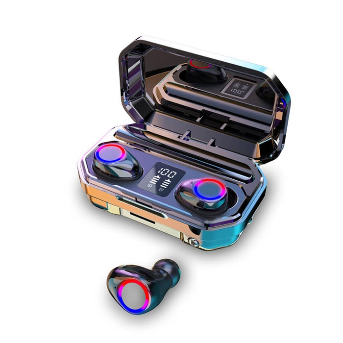 Mini Dual bluetooth LED Power Display HiFi TWS In-ear Earphone Wireless Stereo Sport Waterproof Headphones with Charging Case