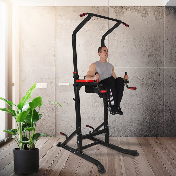 Ultimate Power Tower: Your Multi-Functional Workout Companion – Pull Up Bar, Dip Station, Push Up Stand – Fully Adjustable Height and Built for Heavy Duty Strength Training