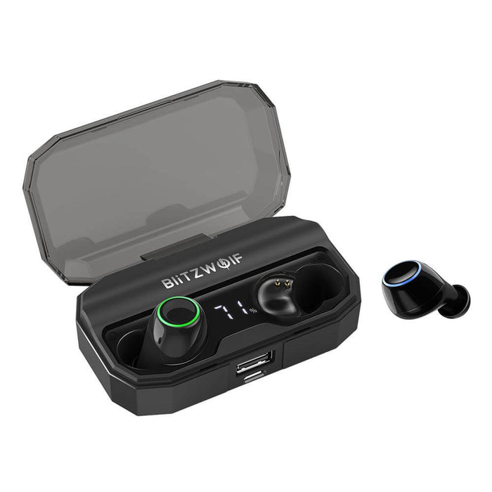 BlitzWolf® BW-FYE3S True Wireless bluetooth 5.0 Earphone Digital Power Display Smart Touch Bilateral Call Headphone with 2600mAh Charging Box